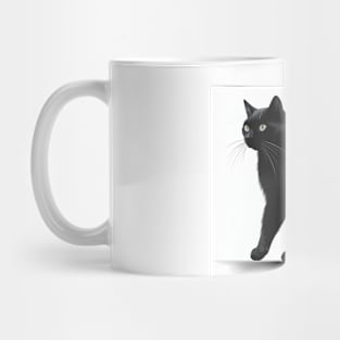 Black Cat On The Prowl Mug